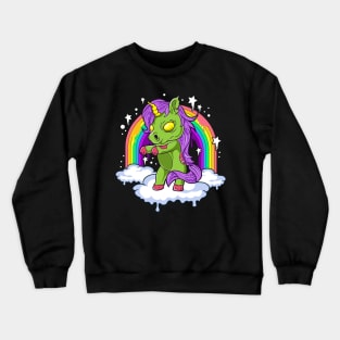 Unicorn Zombie Zombicorn Zombiecorn Halloween Crewneck Sweatshirt